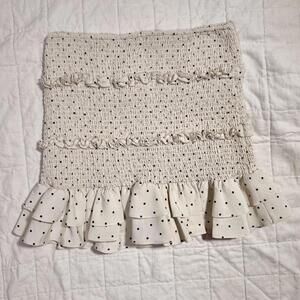 Vintage-Inspired‎ Polka Dot Smocked Mini Skirt – Size L (2bella)